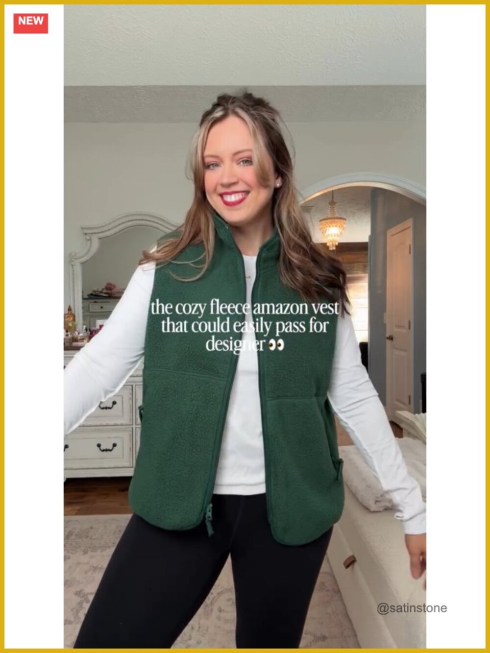 Womens Sherpa Fleece Vest Sleeveless Zip Up Jacket with Pockets Lightweight Warm - Picture 6 of 6